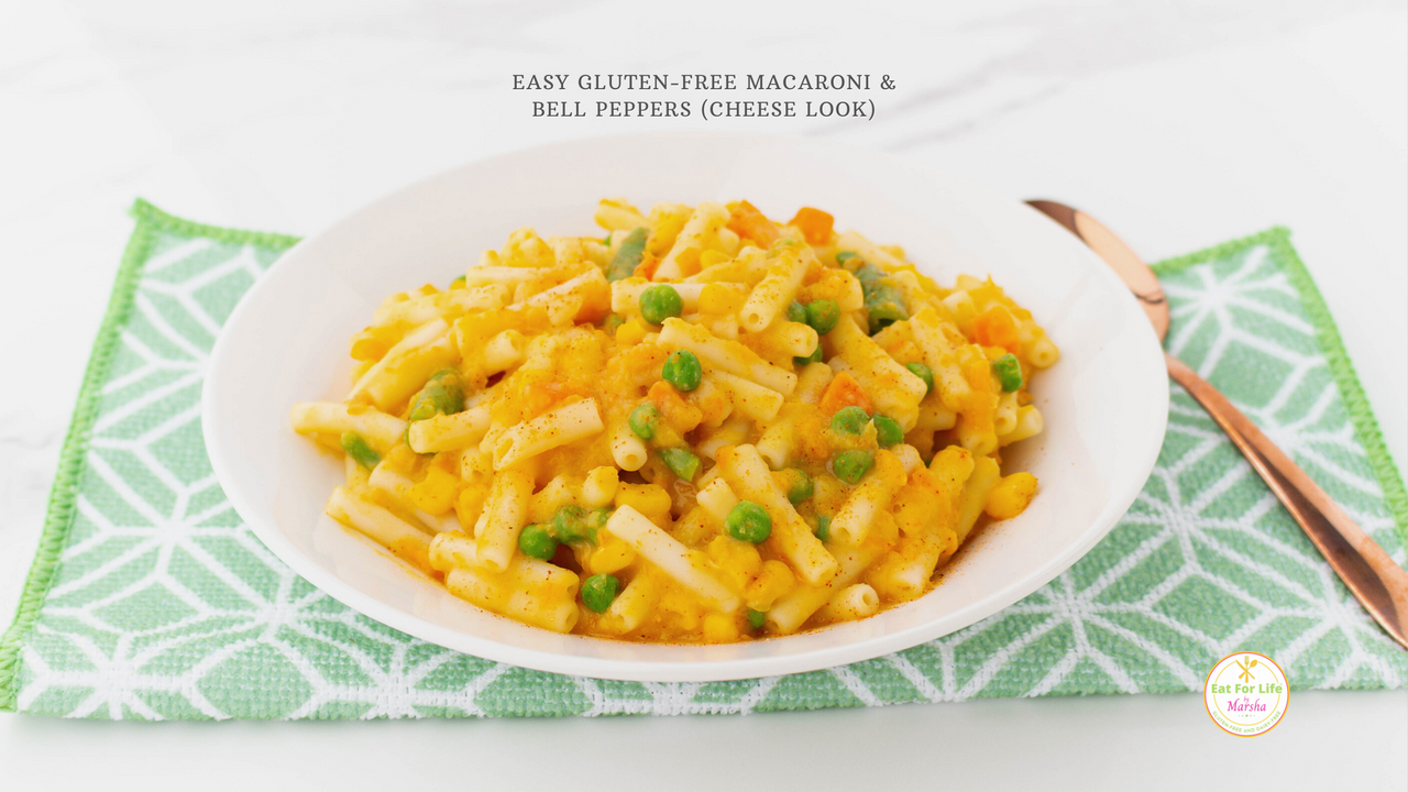 Easy Gluten Free Macaroni & Bell Peppers (Cheese Look)